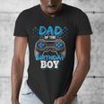 Dad Of The Birthday Boy Matching Video Gamer Birthday Party Men's V-Neck T-Shirt