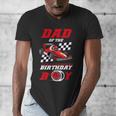 Dad Of The Birthday Boy Pit Crew Race Car Matching Family Men's V-Neck T-Shirt