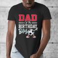 Dad Of The Birthday Boy Shirt Soccer Party Family Daddy Men's V-Neck T-Shirt