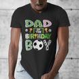 Dad Of The Birthday Boy Soccer Player Game Day Men's V-Neck T-Shirt