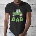 Dad Of The Birthday Boy Tractor Farm Trucks Family Party Men's V-Neck T-Shirt Dad Of The Birthday Boy Tractor Farm Trucks Family Party Men's V-Neck T-Shirt