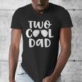 Dad Of The Birthday Boy Two Cool 2nd Bday Father Papa Daddy Men's V-Neck T-Shirt