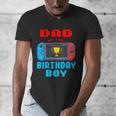 Dad Of The Birthday Boy Video Games Theme Bday Matching Men's V-Neck T-Shirt