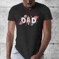 Dad Of The Birthday Boys Space Astronaut 1st Birthday Family Men's V-Neck T-Shirt