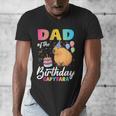 Dad Of The Birthday Capybara Girl Bday Party Family Men's V-Neck T-Shirt