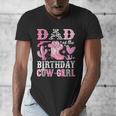 Dad Of The Birthday Cow-Girl Rodeo Cowgirl Bday Men's V-Neck T-Shirt