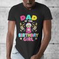 Dad Of The Birthday Girl Candy Family Bday Party Men's V-Neck T-Shirt