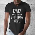 Dad Of The Birthday Girl Daddy & Daughter Bday Party Father Men's V-Neck T-Shirt