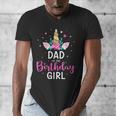 Dad Of The Birthday Girl Matching Family Unicorn Party Men's V-Neck T-Shirt