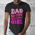 Dad Of The Birthday Girl Party Girls Daddy Birthday Party Men's V-Neck T-Shirt