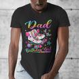 Dad Of The Birthday Girl Rolling Skate Family Matching Men's V-Neck T-Shirt