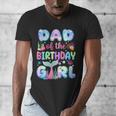 Dad Of The Birthday Mermaid Girl Family Matching Party Men's V-Neck T-Shirt