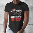 Dad Of The Birthday Ninja Daddy Party Best Father Boy Pop Men's V-Neck T-Shirt