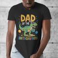 Dad Of The Birthday Party Outfit Dinosaur Squad Daddy Men's V-Neck T-Shirt