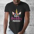 Dad Of The Birthday Princess Father Unicorn Birthday Men's V-Neck T-Shirt Dad Of The Birthday Princess Father Unicorn Birthday Men's V-Neck T-Shirt