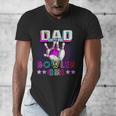 Dad Of The Bowler Girl Matching Family Bowling Birthday Men's V-Neck T-Shirt