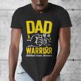 Dad Of A Childhood Cancer Warrior Childhood Cancer Awareness Men's V-Neck T-Shirt Dad Of A Childhood Cancer Warrior Childhood Cancer Awareness Men's V-Neck T-Shirt