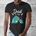 Dad To Be Dinosaur Baby Shower For Boy Men's V-Neck T-Shirt