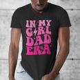 In My Dad Era Girl Groovy Retro Papa Fathers Day Men's V-Neck T-Shirt