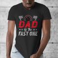 Dad Of The Fast One 1st Birthday Racing Car Family Men's V-Neck T-Shirt