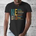 Dad Fathers Day Christian Jesus He Is Smart Brave Men's V-Neck T-Shirt