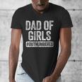 Dad Of Girls Outnumbered Shirt Men Daddy Fathers Day Men's V-Neck T-Shirt