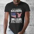 Dad Grandpa Veteran Nothing Scares Patriotic Veterans Day Men's V-Neck T-Shirt