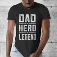 Dad Hero Legend Vintage Distressed Dad Men's V-Neck T-Shirt