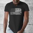 Dad The Man The Myth The Grill Master USA Flag Father's Day Men's V-Neck T-Shirt