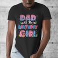 Dad And Mom Of The Birthday Girl Party Decor Family Matching Men's V-Neck T-Shirt