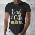Dad Of Mr Onederful 1st Birthday First One-Derful Matching Men's V-Neck T-Shirt Dad Of Mr Onederful 1st Birthday First One-Derful Matching Men's V-Neck T-Shirt