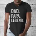 Dad Papa Legend Vintage Distressed Bold Papa Graphic Men's V-Neck T-Shirt Dad Papa Legend Vintage Distressed Bold Papa Graphic Men's V-Neck T-Shirt