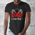Dad Pit Crew Chief Racing Birthday Childs Party Fun Men's V-Neck T-Shirt