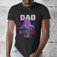 Dad Of Roller Girl Roller Skating Birthday Matching Family Men's V-Neck T-Shirt