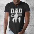 Dad Sons First Hero Daughter Love For Father's Day Men's V-Neck T-Shirt