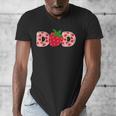 Dad Strawberry First Birthday Family Strawberry Men's V-Neck T-Shirt