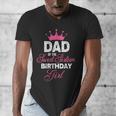 Dad Of The Sweet Sixteen Birthday Girl 16th Pink Crown Men's V-Neck T-Shirt