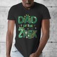 Dad Of The Two Rex Birthday Dinosaur Family Matching Men's V-Neck T-Shirt