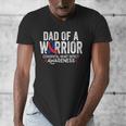 Dad Of a Warrior CHD Congenital Heart Defect Awareness CHD Men's V-Neck T-Shirt Dad Of a Warrior CHD Congenital Heart Defect Awareness CHD Men's V-Neck T-Shirt