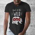 Dad Of The Wild One Shirt Bear Lumberjack 1st Birthday Tee Men's V-Neck T-Shirt