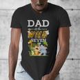 Dad Of The Wild Seven Animal Safari 7th Birthday Party Men's V-Neck T-Shirt Dad Of The Wild Seven Animal Safari 7th Birthday Party Men's V-Neck T-Shirt