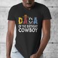 Dada 1st Birthday Cowboy Western Dada Birthday Boy Men's V-Neck T-Shirt