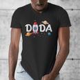 Dada Of The Birthday Boy Space Astronaut 1st Birthday Family Men's V-Neck T-Shirt