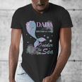 Dada Dad 1st Birthday Mermaid Oneder The Sea Family Matching Men's V-Neck T-Shirt