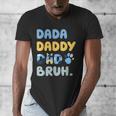 Dada Daddy Dad Bruh Fathers Day Blue Dog Men's V-Neck T-Shirt