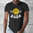 Dada One Happy Dude Birthday Theme 1st Family Matching Mom Men's V-Neck T-Shirt