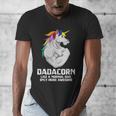 Dadacorn Muscle Dad Unicorn Fathers Day Men's V-Neck T-Shirt Dadacorn Muscle Dad Unicorn Fathers Day Men's V-Neck T-Shirt