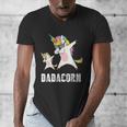 Dadacorn Shirt Unicorn Dad And Baby Best Father Men's V-Neck T-Shirt