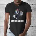 Dadacorn Unicorn Dad Papa Father's Day Daughter Men's V-Neck T-Shirt