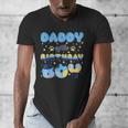 Daddy Of The Bday Boy Blue Dog Theme Party Family Matching Men's V-Neck T-Shirt Daddy Of The Bday Boy Blue Dog Theme Party Family Matching Men's V-Neck T-Shirt